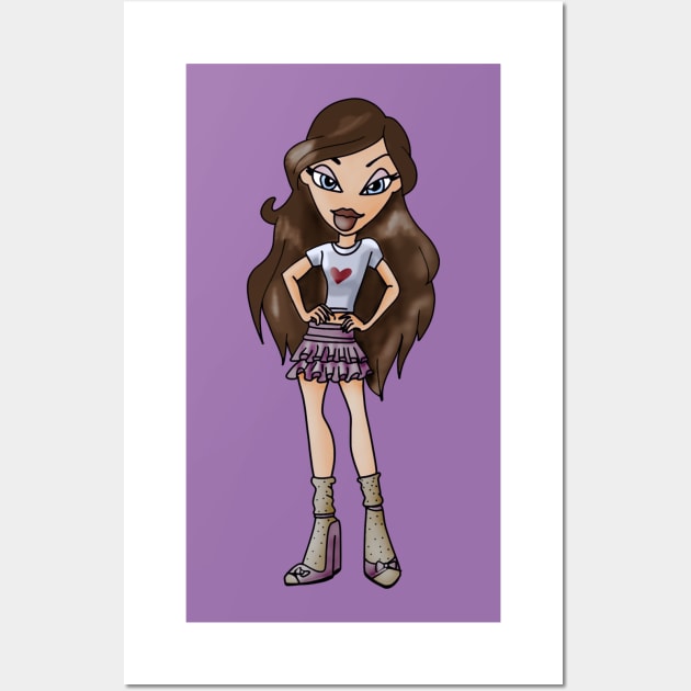 Kid girl pretty sassy look Kids & Teens Wall Art by CreativeToonsTV